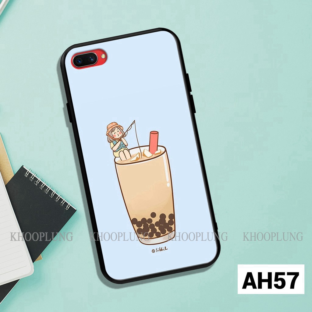 Ốp lưng Oppo A3s - A1K in hình trà sữa dễ thương