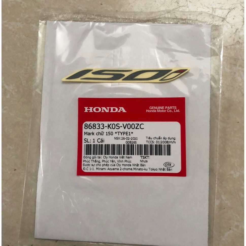 Tem chữ 150i sh 2020 1 đôi