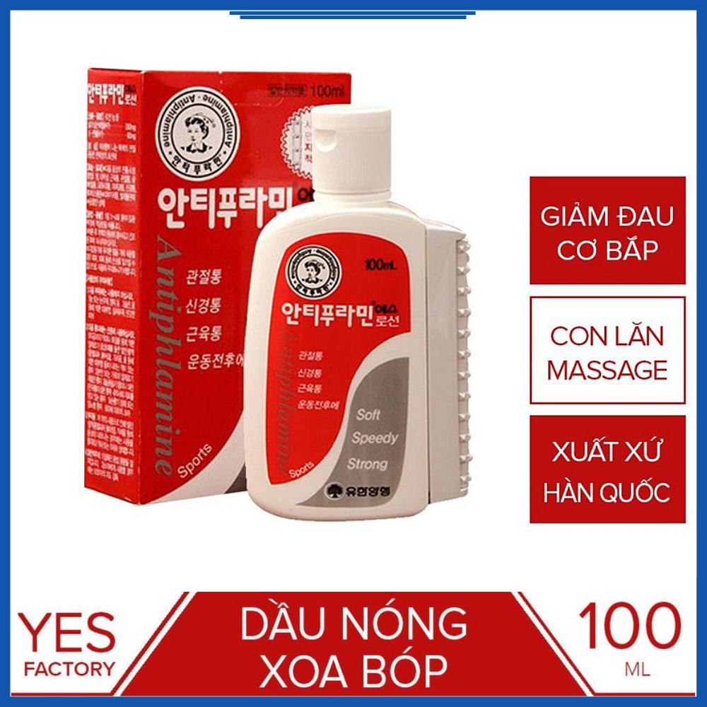[Chai 100ml] Dầu nóng Hàn Quốc xoa bóp massage Antiphlamine