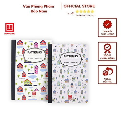 Sổ kẻ ngang Hồng Hà 260 trang Patterns Chất lượng