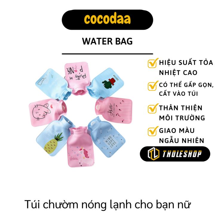 Túi giữ nhiệt mini dễ thương - Túi chườm nóng lạnh giảm đau bụng kinh cho phái nữ - Túi sưởi chườm nóng lạnh giữ nhiệt