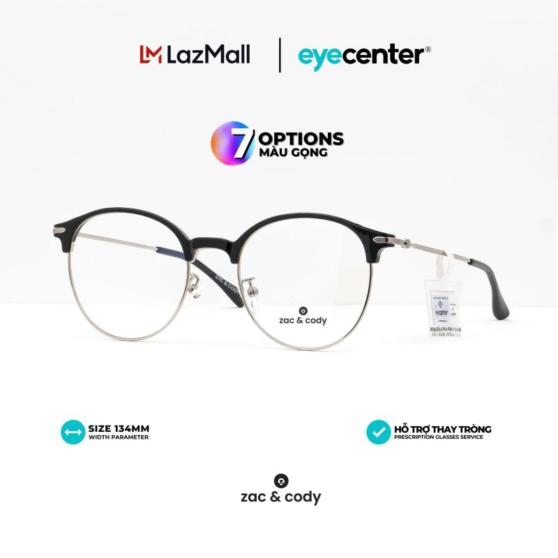 Giá bán Gọng kính cận nam nữ chính hãng ZAC&CODY C03 phối kim loại chống gỉ cao cấp Hàn Quốc nhập khẩu by Eye Center Vietnam