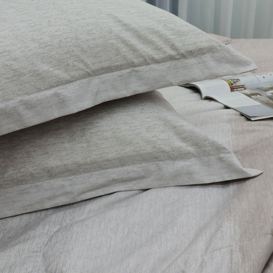 Bộ 5 món drap, áo gối kèm mền Stefani ST200053 - Bộ chăn ga gối cotton 1m6x2m, 1m8x2m