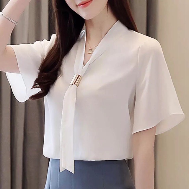 Áo Kiểu Nữ Tay Loe Dễ Thương
