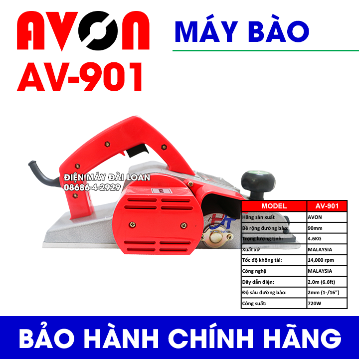 Máy bào gỗ cầm tay AVON AV-901