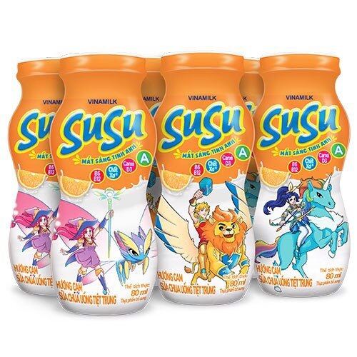[Hoàn tiền 12%] Sữa Chua Uống Vinamilk Susu chai 80ml ( Thùng 48 chai )