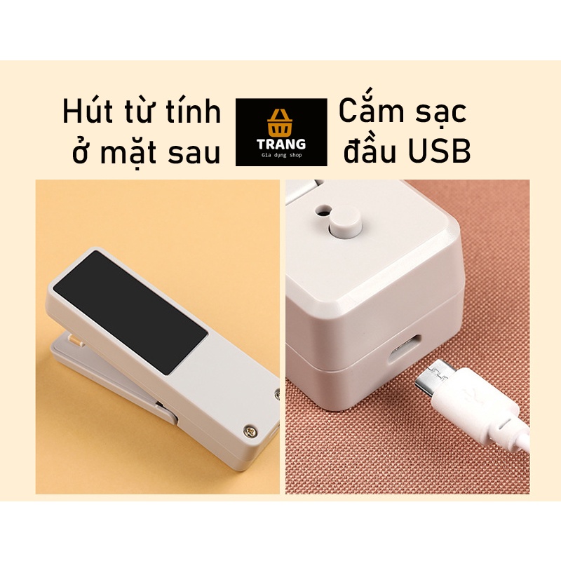 Máy hàn miệng túi mini cầm tay sạc USB