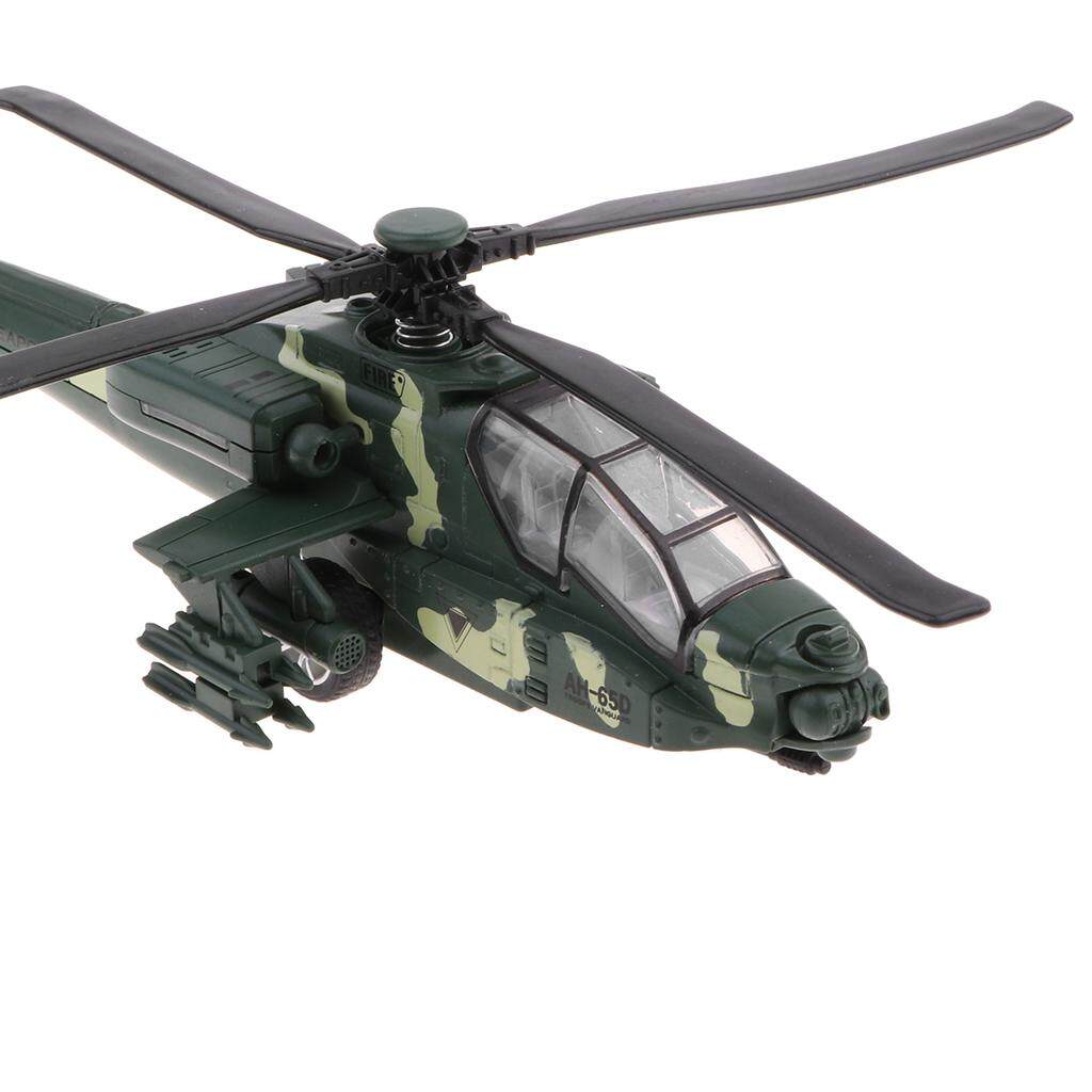 LZD Máy bay trực thăng đồ chơi mô hình sắt tấn công Apache có lửa