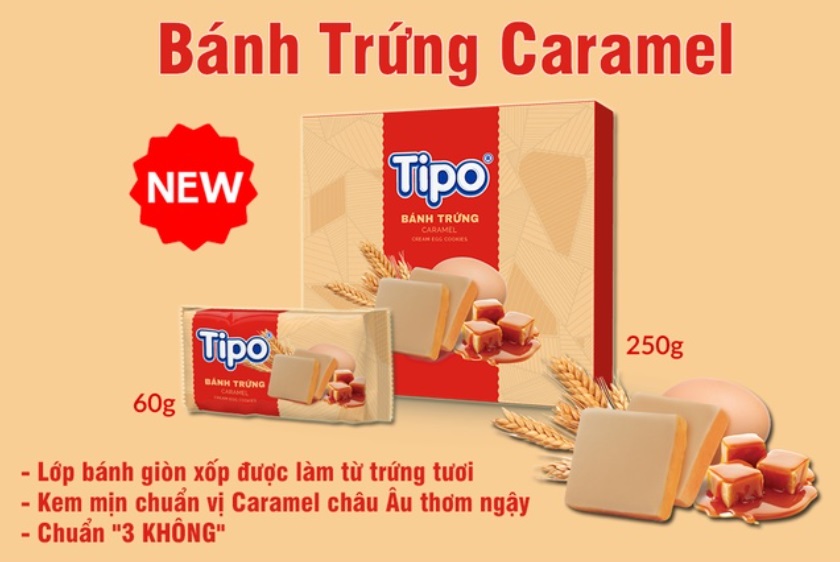 BÁNH TRỨNG CARAMEL TIPO 250G