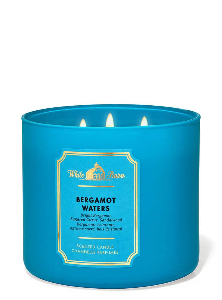 < BBW USA > Nến thơm Bath & Body Works BERGAMOT WATERS 3 bấc 411g