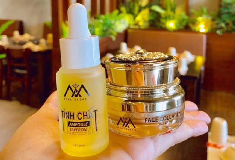 [HCM]Combo Kem Face Collagen DNA cá hồi Meea Organic và tinh chất căng bóng Saffron