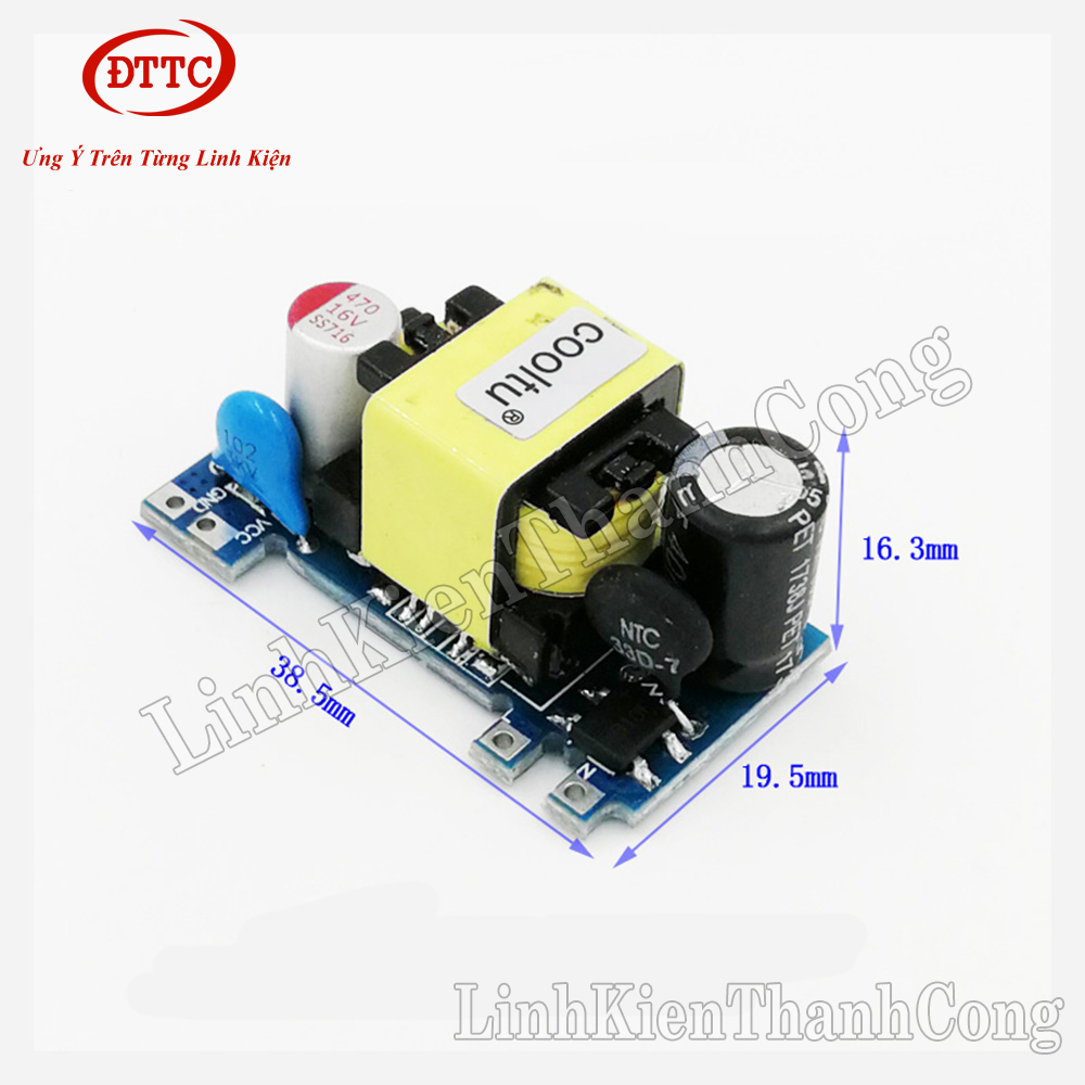 Mạch nguồn AC-DC Mini 220V-5V 2A