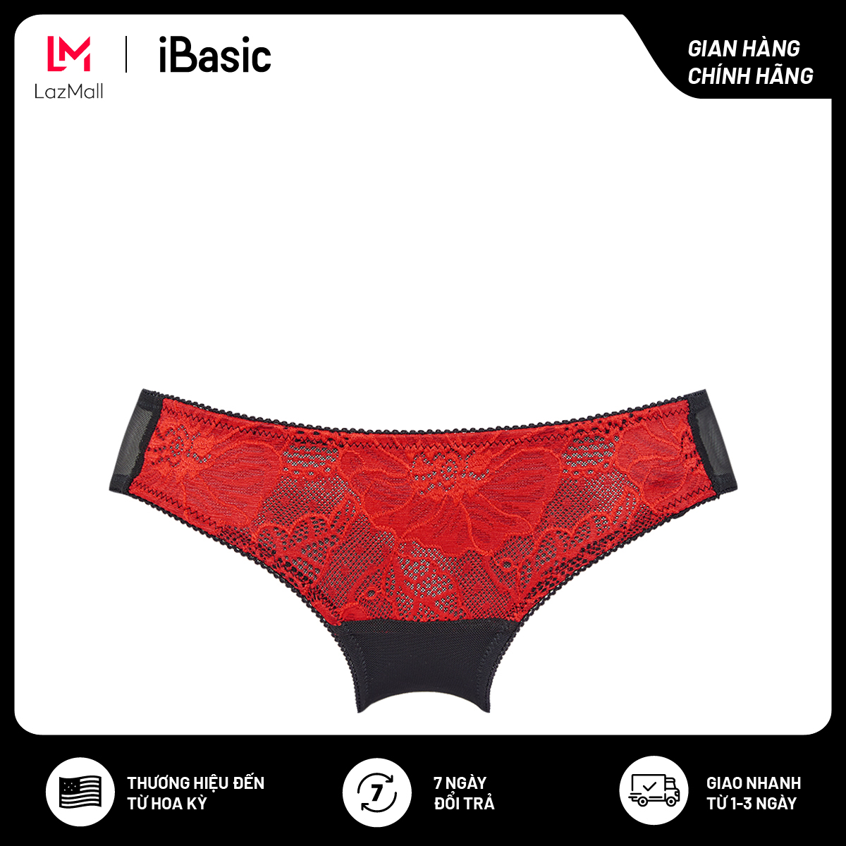 Quần lót nữ phối ren iBasic PANY057