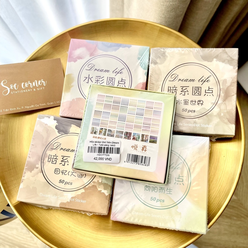 Hộp sticker Dot Tròn Dream Life