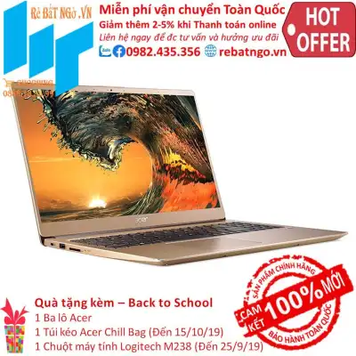 Laptop Acer Swift 3 SF315-52-52Z7 NX.GZBSV.004 15.6 inch FHD-i5-8250U-4GB-1TB HDD-UHD 620-Win10-1.6 kg