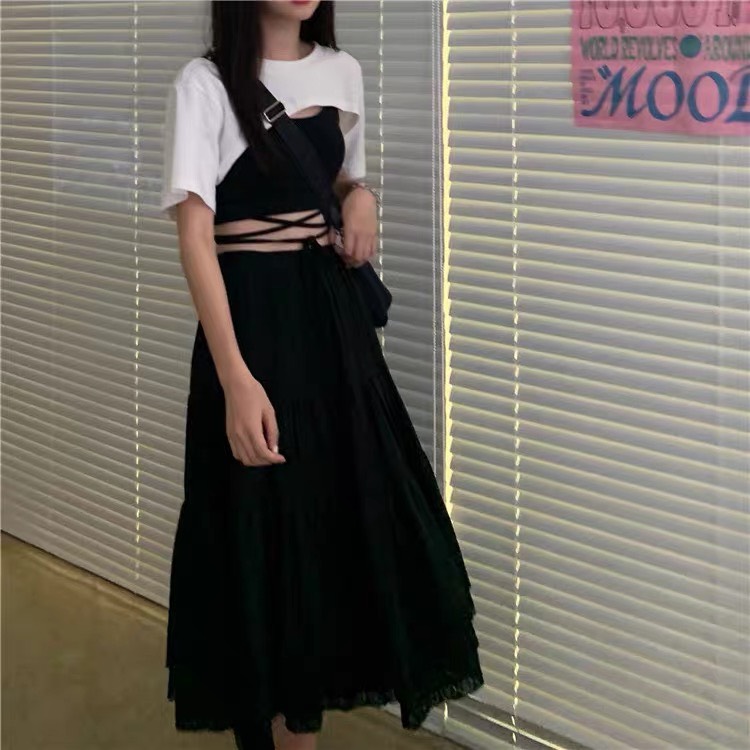 SET ÁO 2 MÓN CROPTOP TAY LỠ ĐAN DÂY