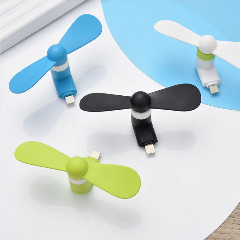 [HCM]Quạt mini 2 cánh cắm chân điện thoại iphone- chấn hưng