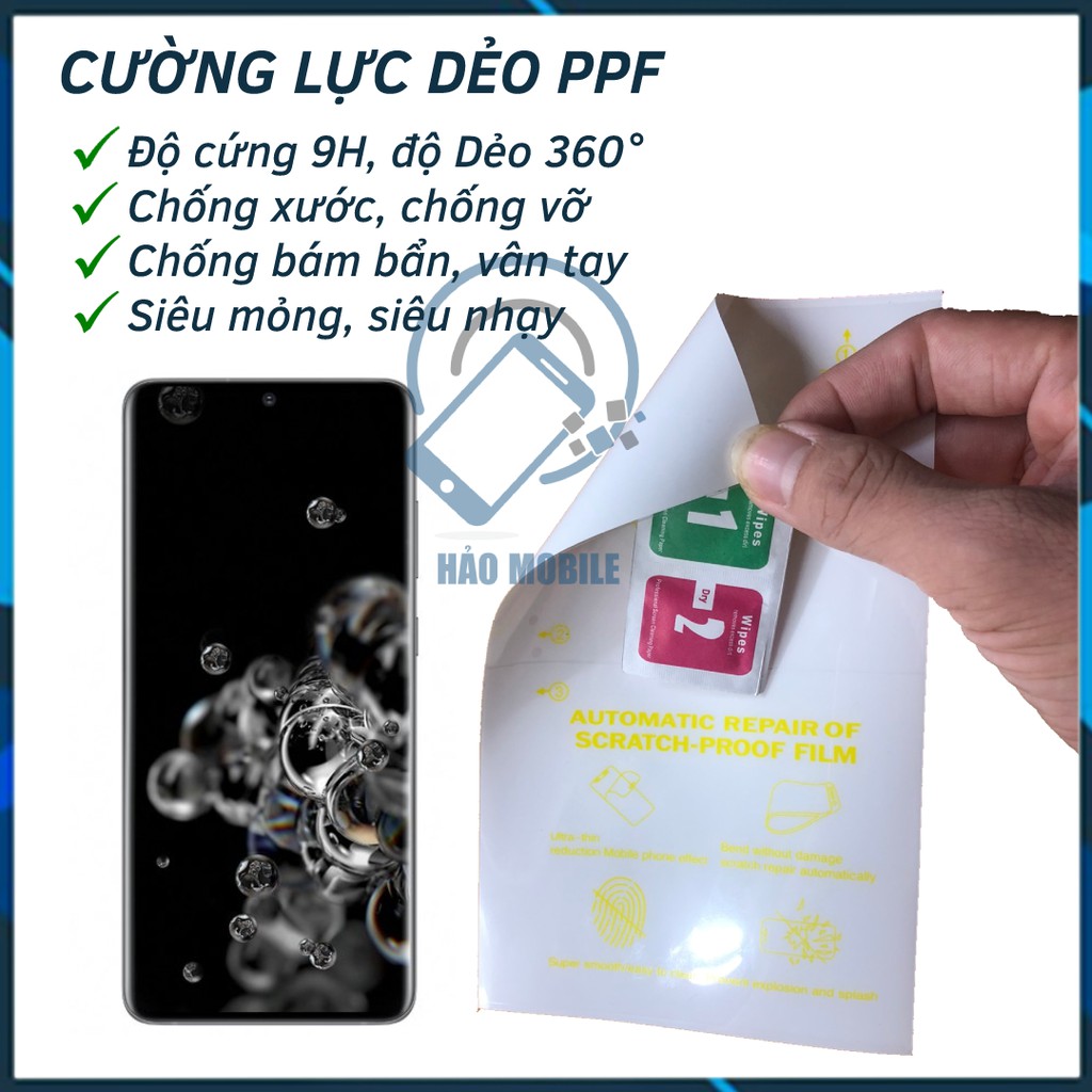 Miếng dán dẻo PPF cho samsung s20 Ultra 5G dán dẻo ppf và Chống trộm ppf vuốt siêu mượt