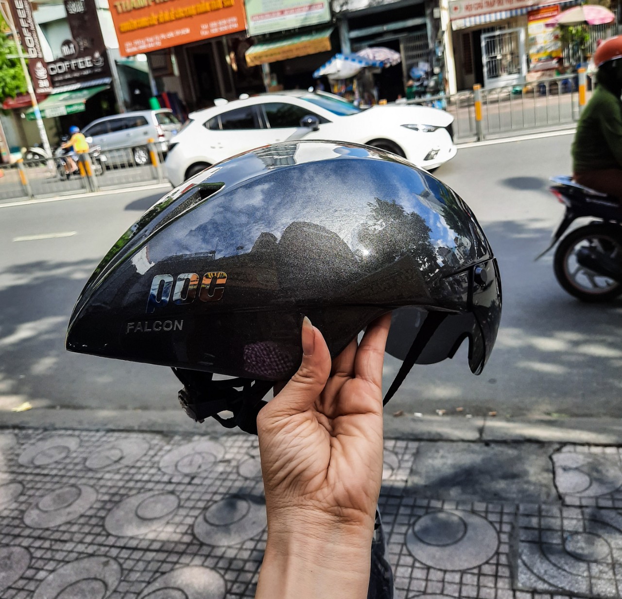 NÓN POC FALCON BẠC KIM + TÚI ĐỰNG NÓN VÀ HỘP