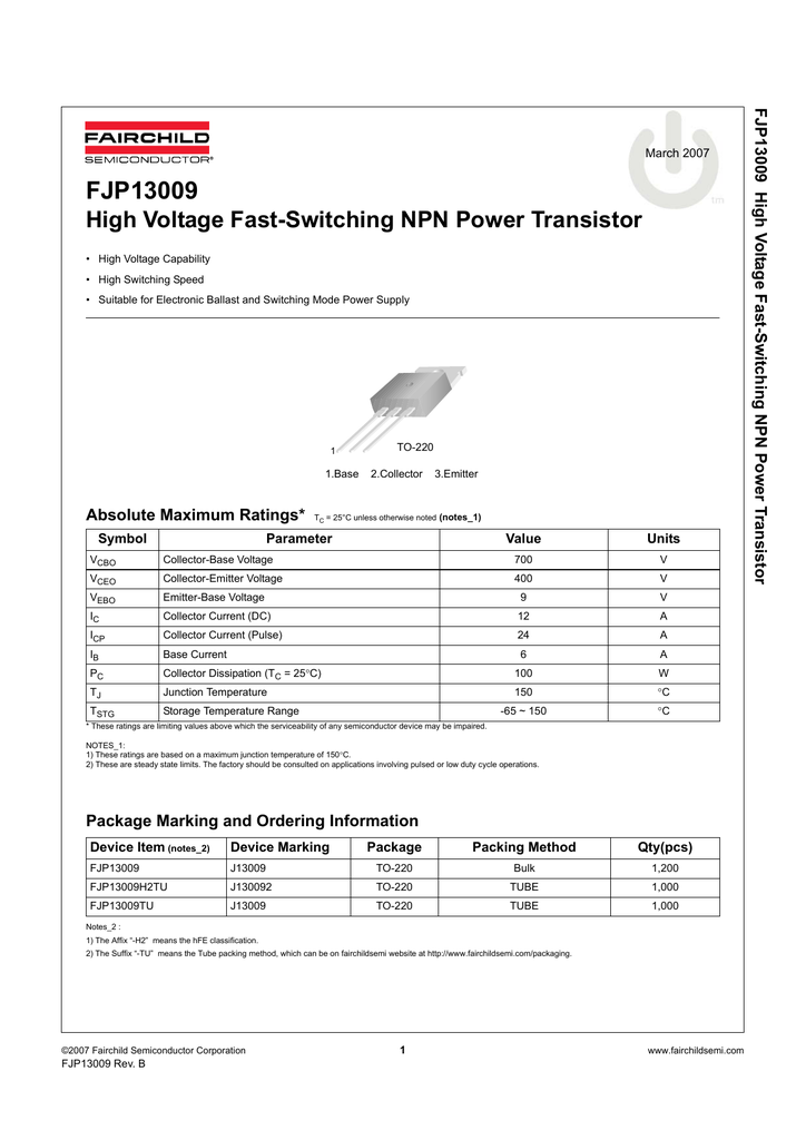 nguồn E13009 Transistors