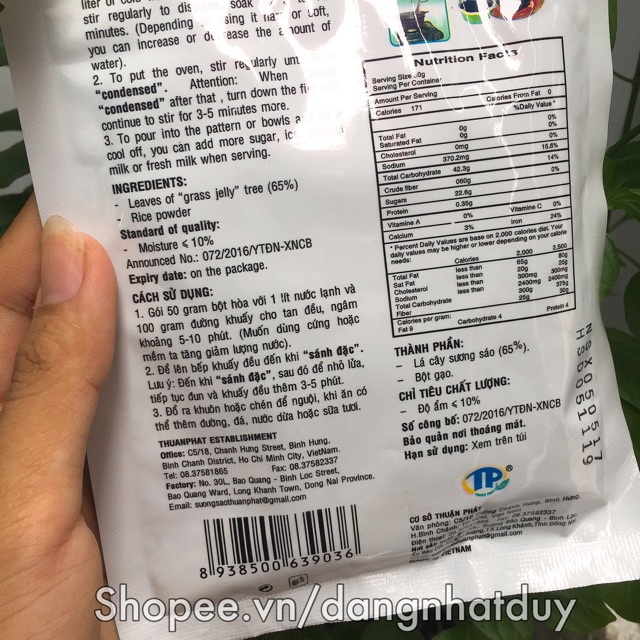 Bột sương sáo Đen Thuận Phát 50gram