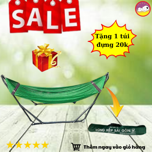 (SHOP NEW🎁🎁🎁)VÕNG XẾP SƠN TĨNH ĐIỆN KIỂU CỠ NGƯỜI LỚN(Ảnh thật)