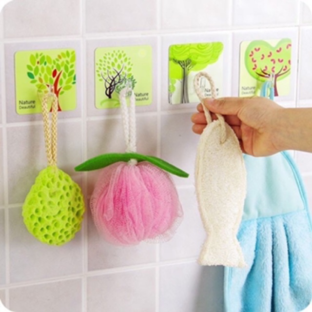 Móc Dán Tường, Dính Tường 3D Siêu Dính (2 cái)