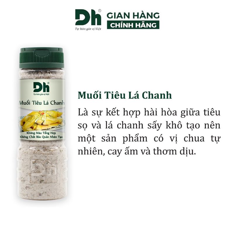 Muối tôm ớt, muối tiêu chanh Tây Ninh chấm rau củ quả DH Foods