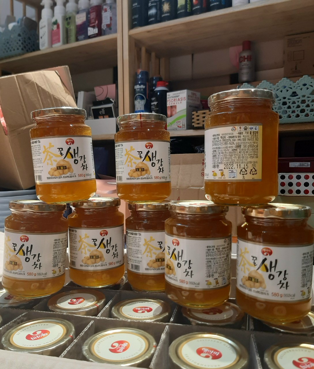 Mật ong gừng ,lọ 580g HÀN QUỐC
