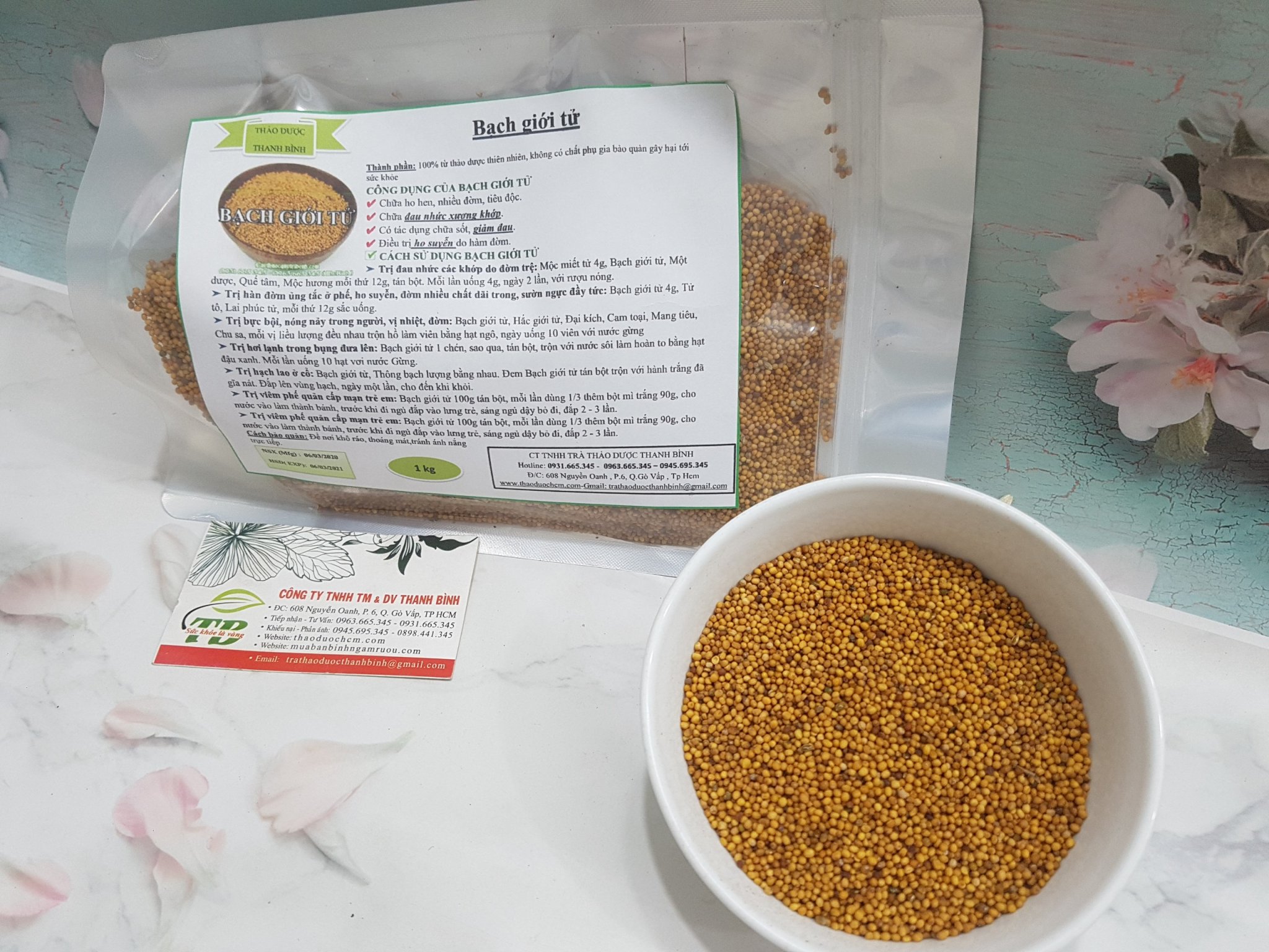 Bạch Giới Tử 1KG Khô - Dược Liệu Thanh Bình