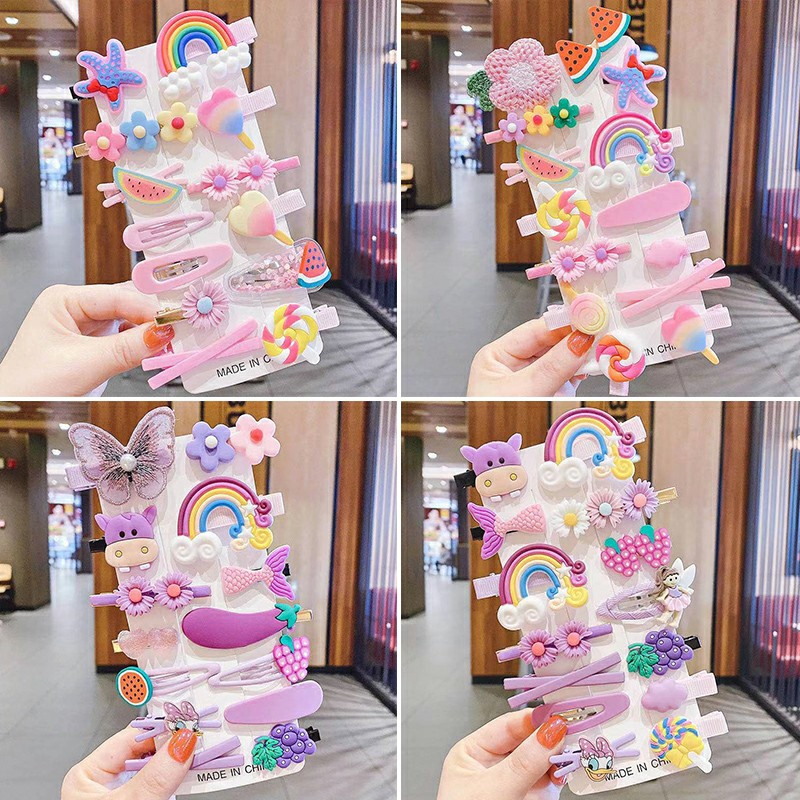 Set 14 kẹp tóc bé gái
