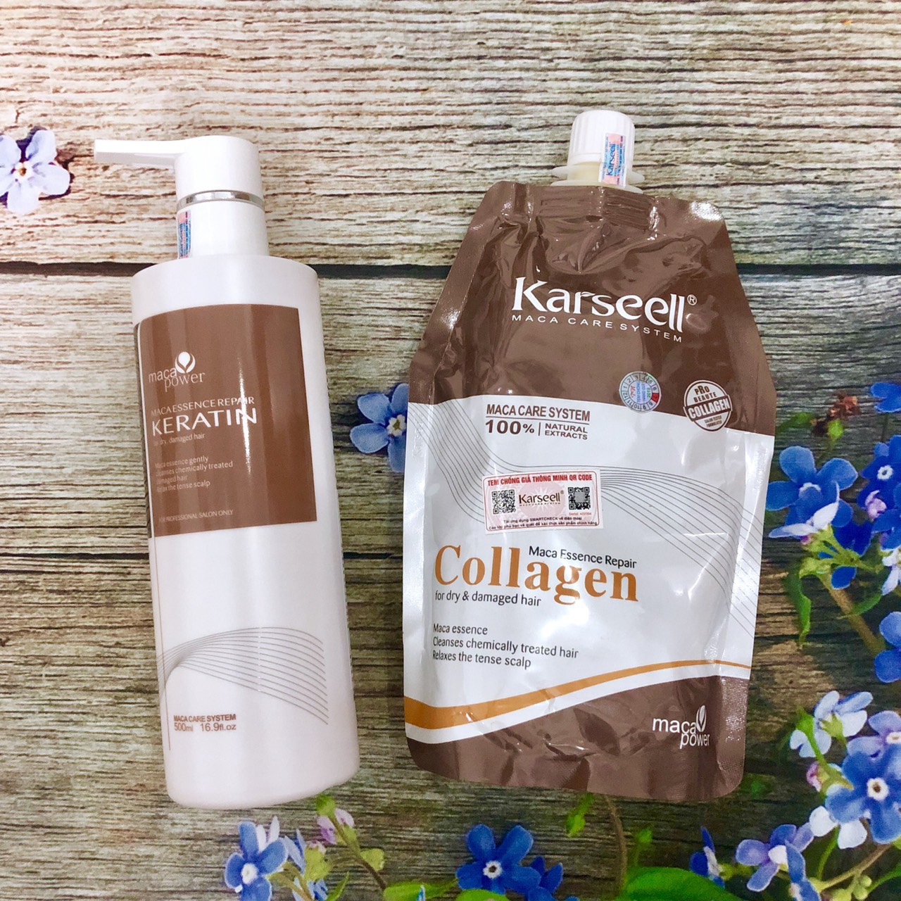 [HCM]Hấp phục hồi Keratin Karseell Maca tóc nát 500ml