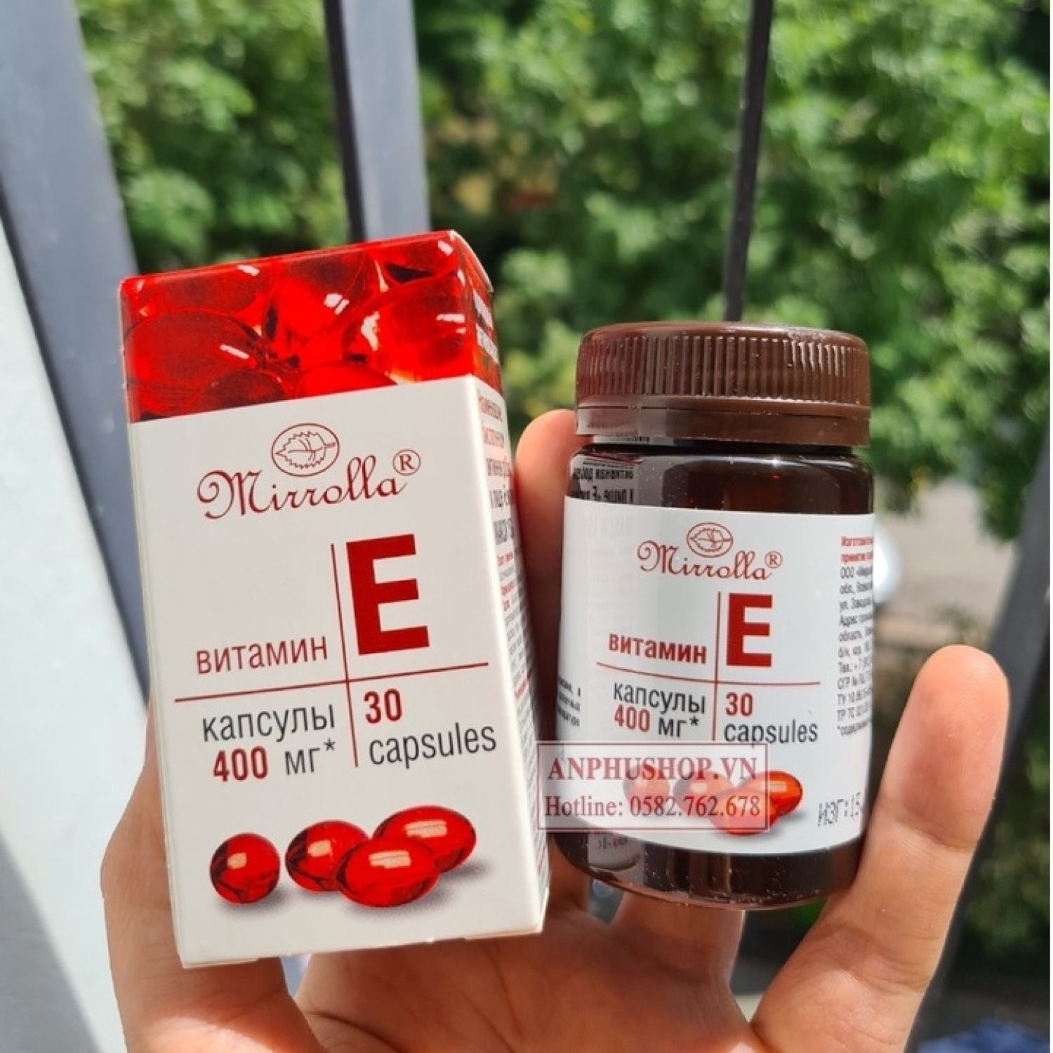 Vitamin E đỏ Nga Mirrolla 270mg - 400mg (Sản phẩm chính hãng)