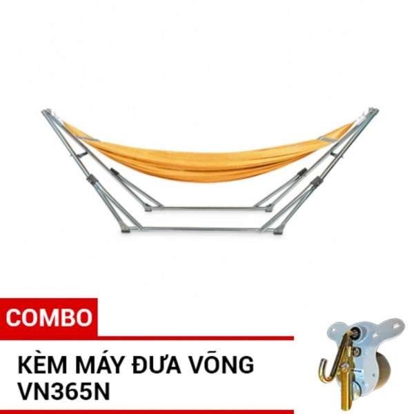 Combo Võng xếp inox cao cấp và Máy Đưa tự động VINANOI VNK-N01-VN365N