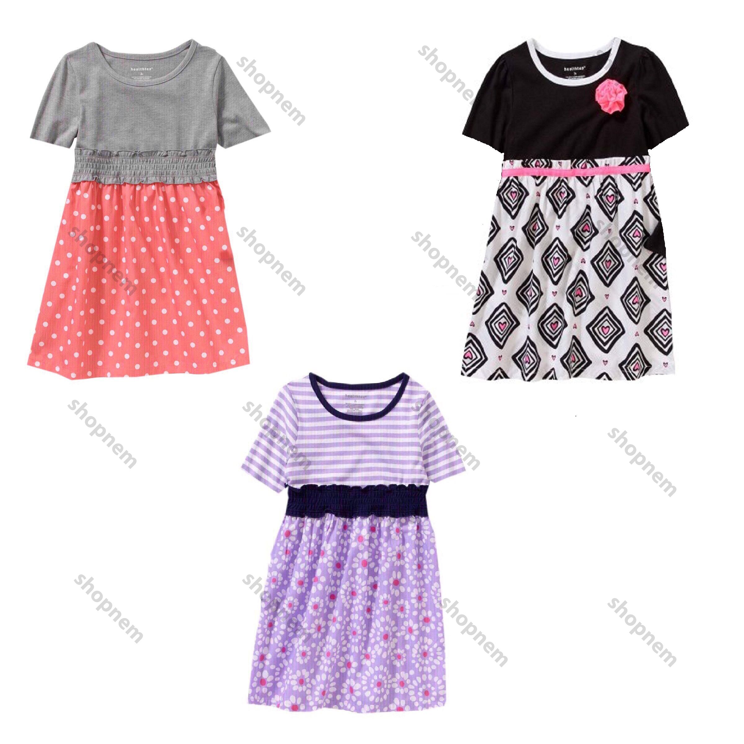 (CHỌN MẪU) Váy hè Healthtex xinh xắn mát mẻ cho bé gái từ 1-5 tuổi vải cotton và kate mềm