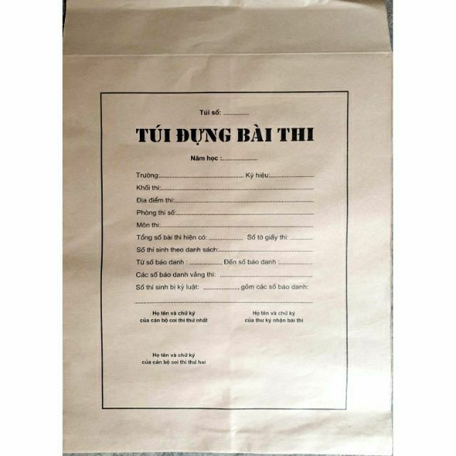 Túi đựng bài thi (50 cái) kt 31*42.5