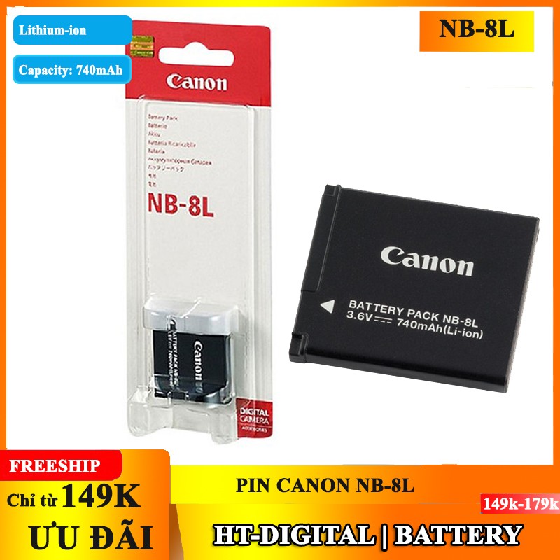 Pin máy ảnh Canon NB-8L cho Canon A2200 A3200 A3300