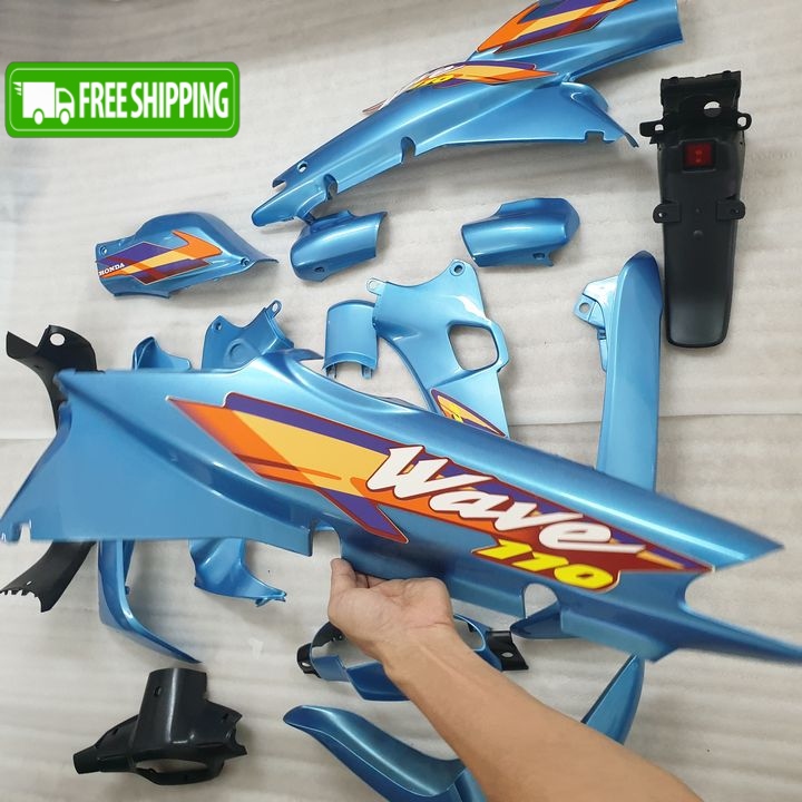 [MIỄN SHIP - TẶNG TEM] Bộ nhựa - dàn áo MÀU XANH NGỌC gắn xe Wave ZX - Wave Anpha - Wave 110 đời 2002 đến 2006