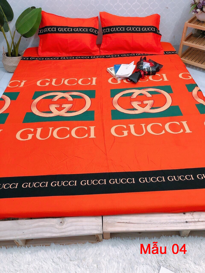Bộ Ga Gối 3 Món (1 Ga Bọc và 2 Áo Gối Nằm) Cotton)