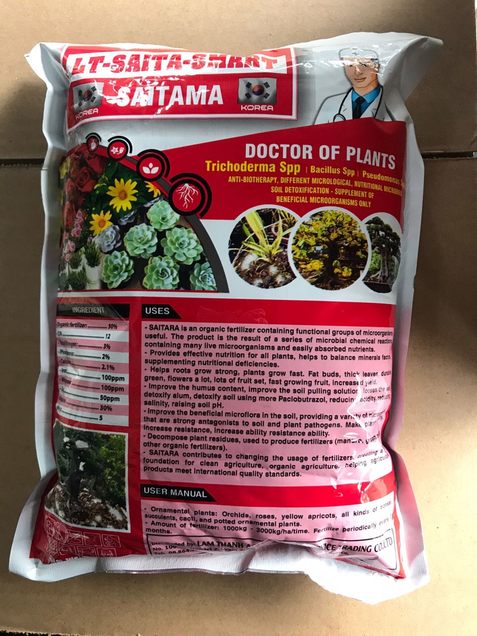 Phân hữu cơ vi sinh SAITAMA 1KG