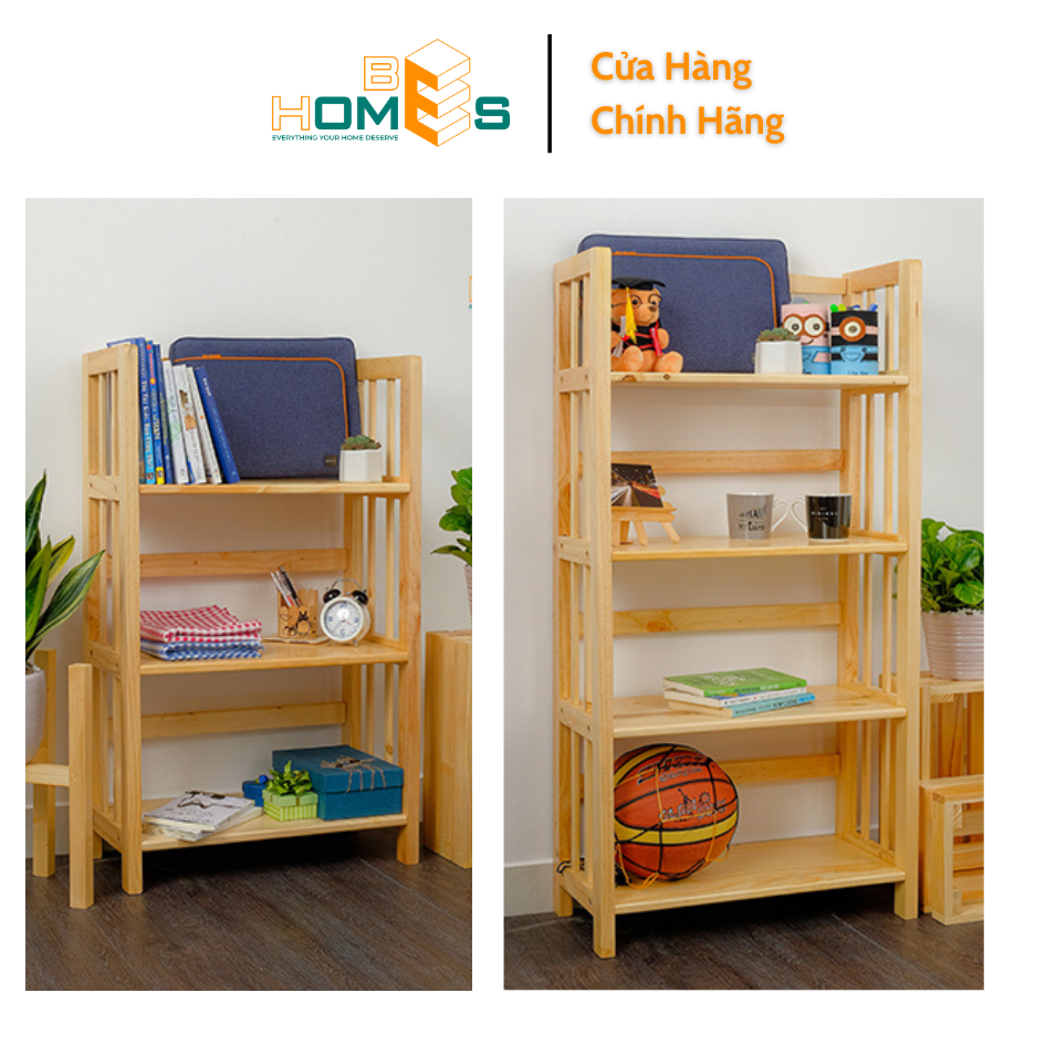 Kệ sách Behomes 4 tầng mặt nan