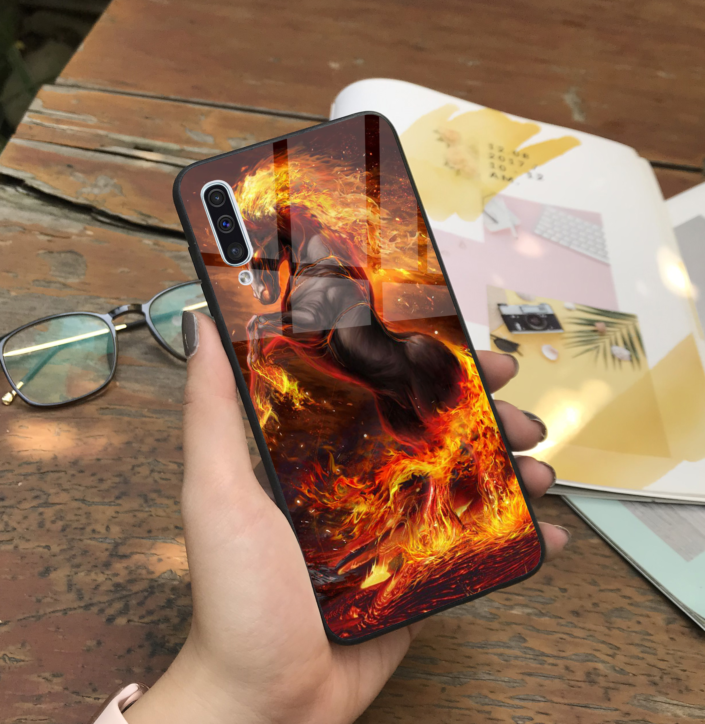 Ốp Samsung Galaxy A31 / A51 / A71 / M51 lưng kính cường lực sang trọng mạnh mẽ kimicase