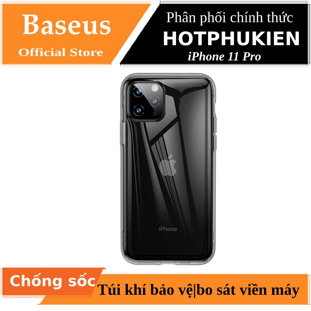 [HCM]Ốp lưng silicon chống sốc bằng túi khí cho iPhone 11 Pro hiệu Baseus safety Airbags Case có gờ bảo vệ camera (bảo vệ viền chống sốc cực tốt chất liệu cao cấp độ trong tuyệt đối) - phân phối bởi HotPhuKien