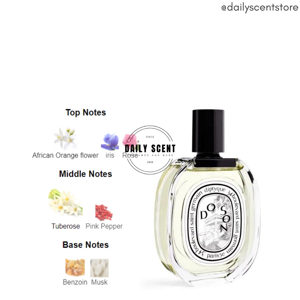[Dailyscent] [Mẫu thử 10ml] Nước hoa Unisex Diptique Doson Eau de Toilette
