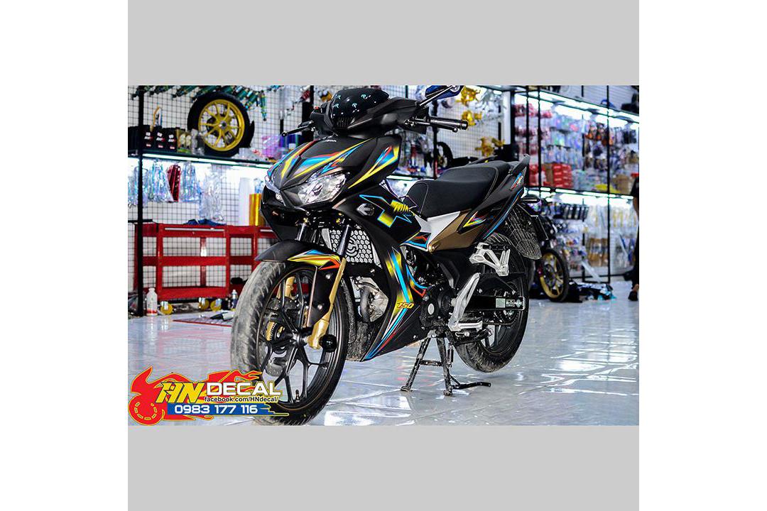 Tem Trùm Winner X Đen Chỉ Cầu Vồng