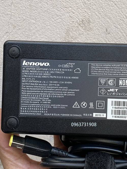 Sạc 20v 8.5A 170W Lenovo Legion Y720-15 Y7000P P50 P51 P70 P71 W540 W541