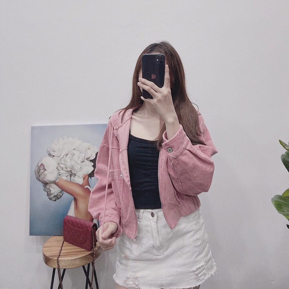Áo khoác nhung gân nữ thời trang cao cấp giá rẻ