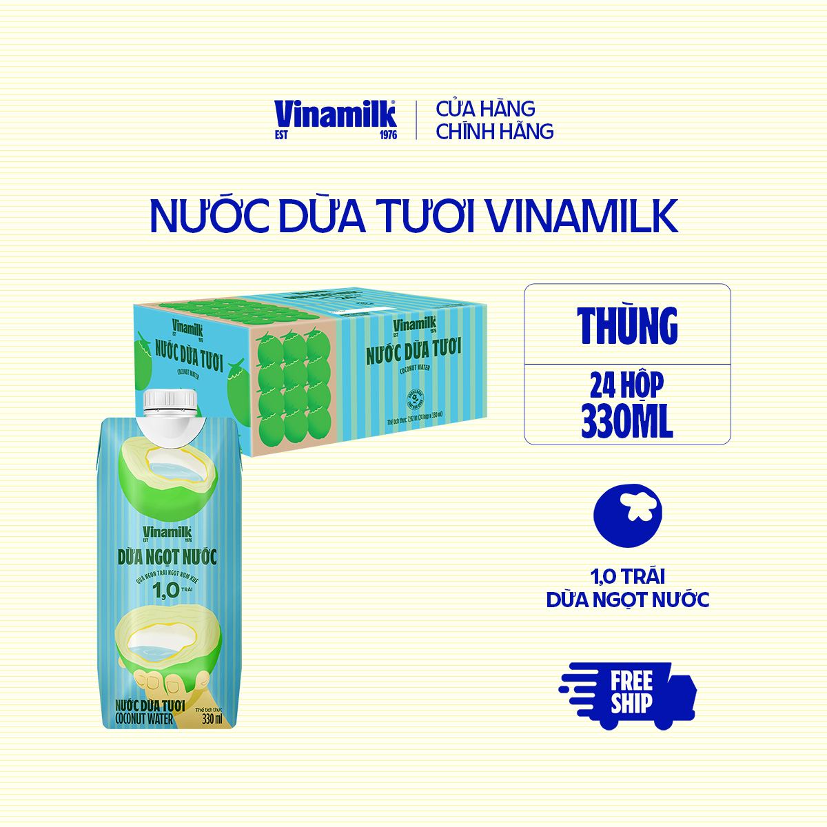 Cocofresh coconut 24 tank of 330ml fresh water