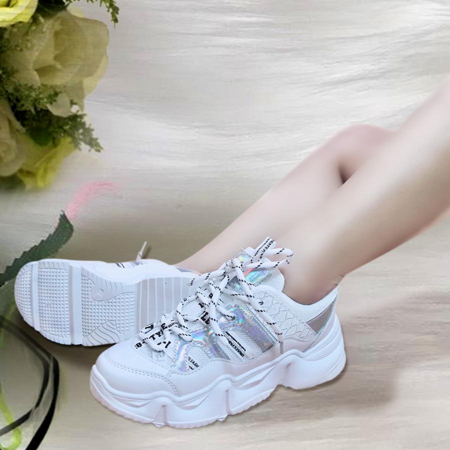 Giày thể thao nữ phối màu vàng trắng hot