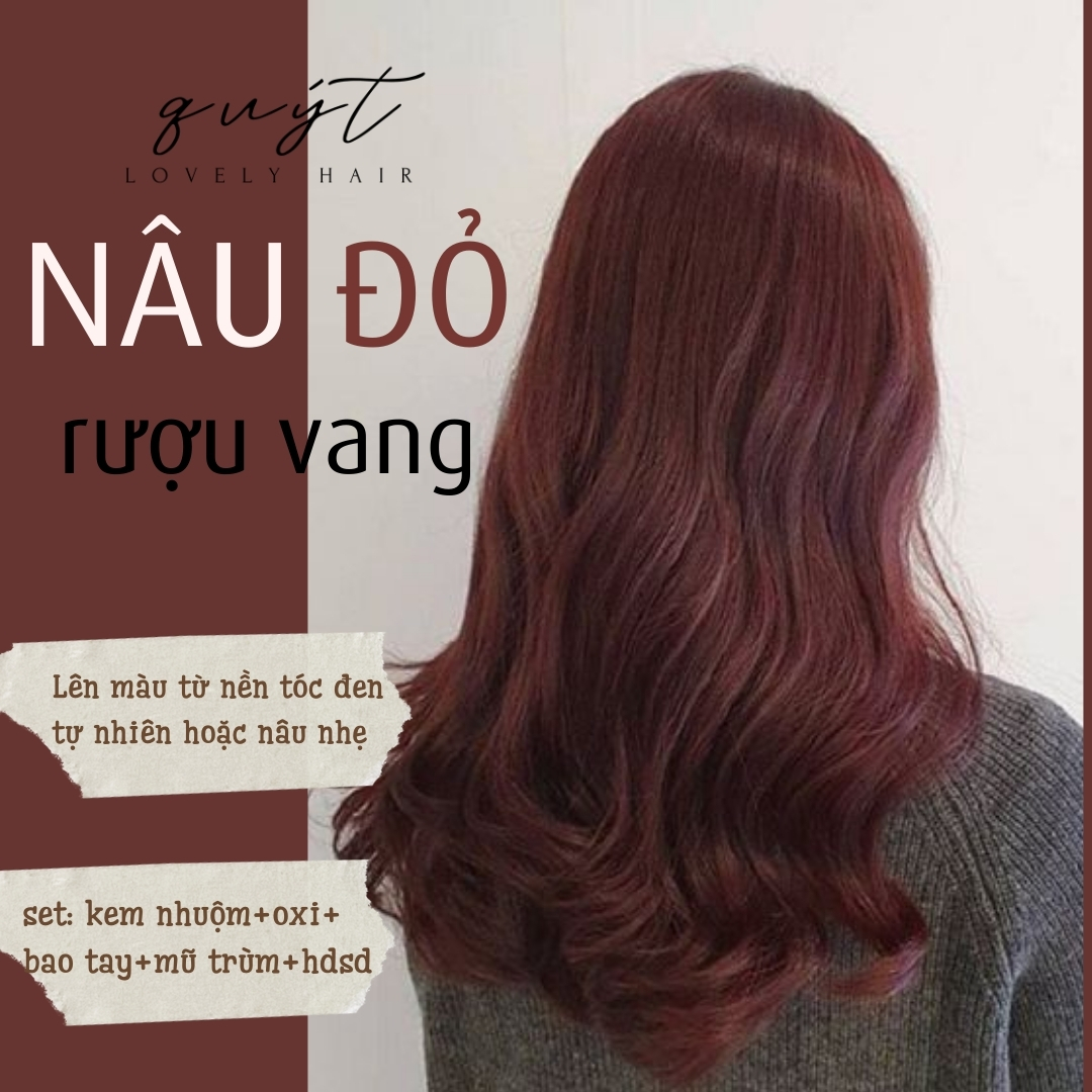 8 kiểu tóc nhuộm màu đỏ rượu vang đẹp mê ly thu hút ánh nhìn